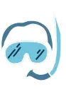 Icon White Snorcheling Mask