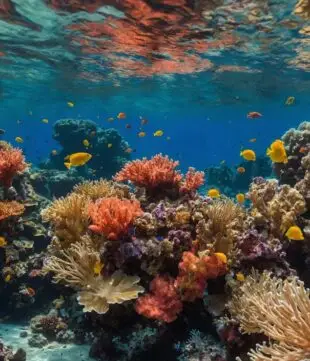 Atlantic Scuba, Underwater coral with fish.